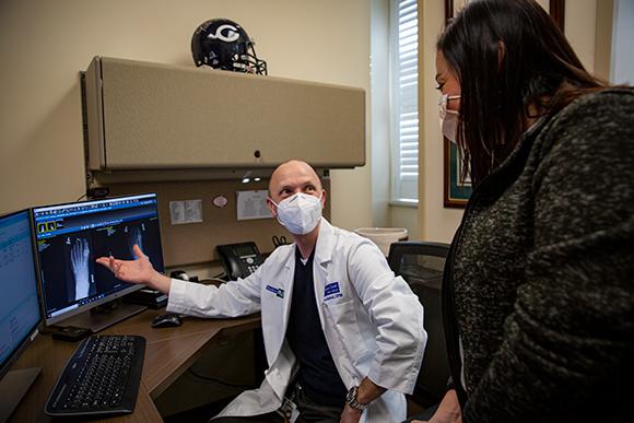 doctor looking at image
